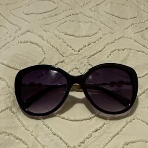 CHANEL Black and Purple Tint Sunglasses